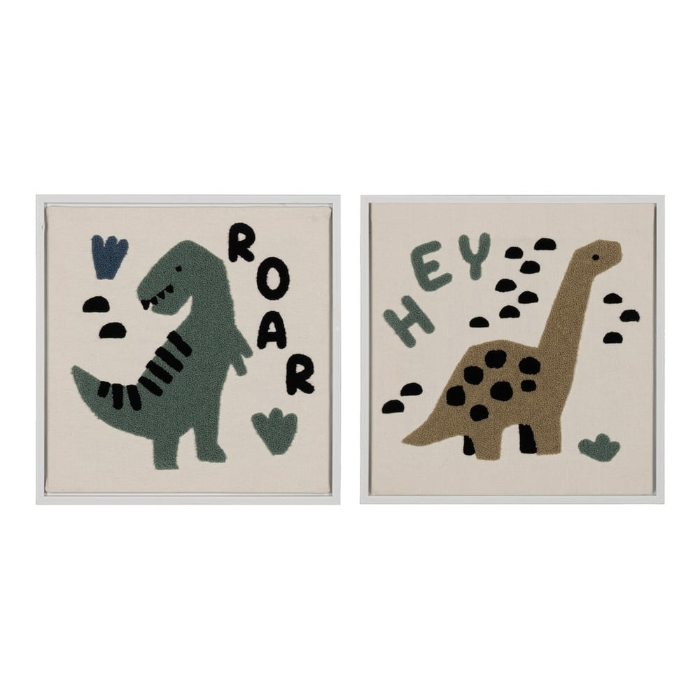 Quadri per bambini in set da 2 30x30 cm Relief - Ixia | Quadri per bambini