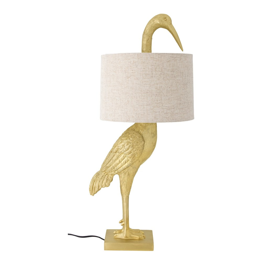 Lampada da tavolo in oro con paralume in tessuto (altezza 73 cm) Heron - Bloomingville | Abat-jour e lampade da tavolo