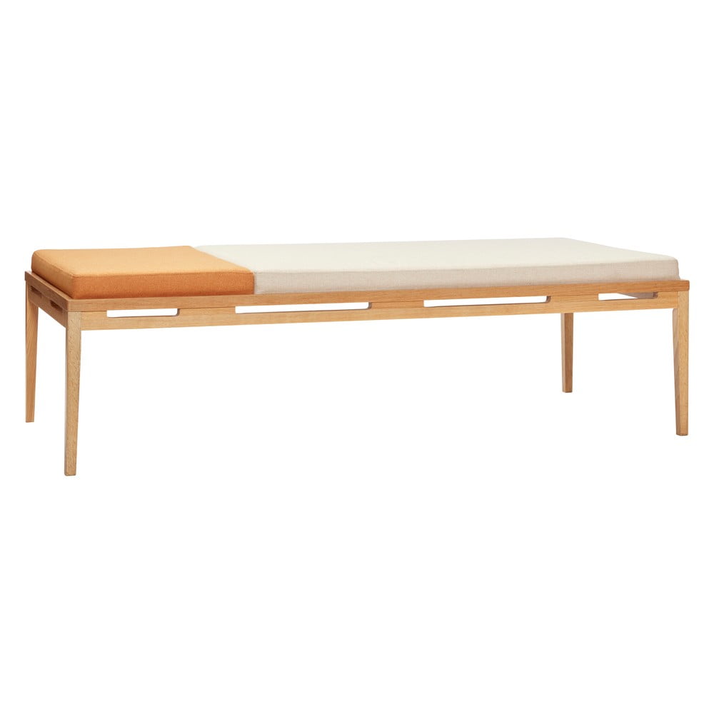 Panca arancione e crema Amber - Hübsch | Panche