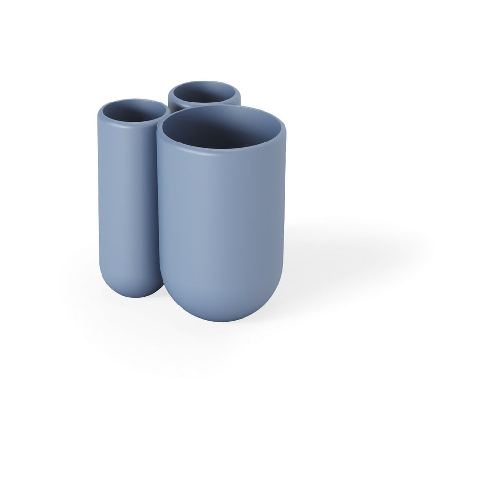 Portaspazzolini blu in plastica Touch - Umbra | Portaspazzolini