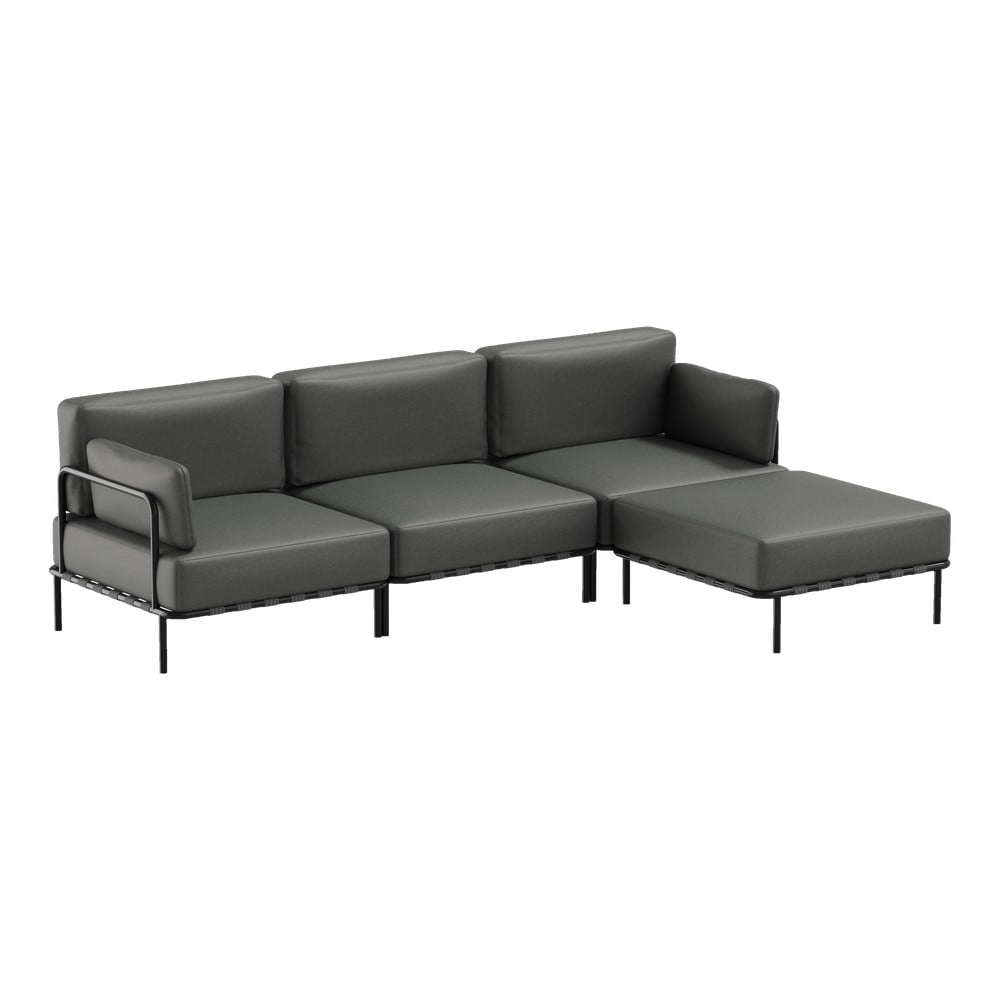 Divano modulare da giardino grigio scuro 234 cm Salve - Sit Sit | Set completi di divani componibili da giardino