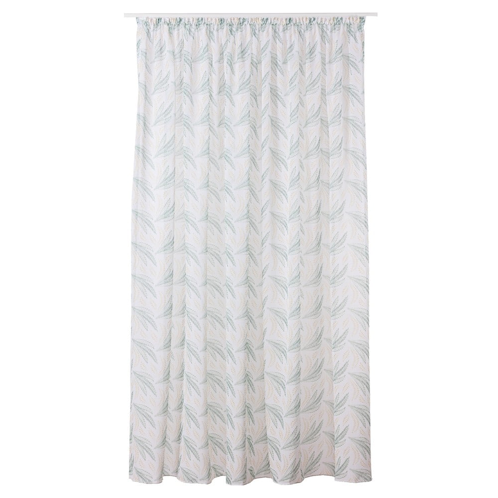 Tenda sottile bianca/verde 300x260 cm Seva – Mendola Fabrics | Tende sottili