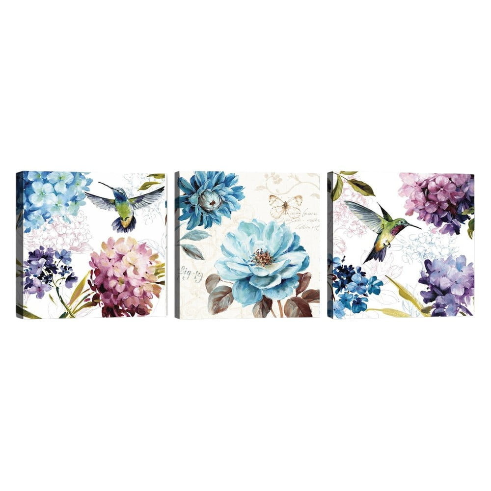 Set di 3 dipinti Hummingbird - Tablo Center | Quadri