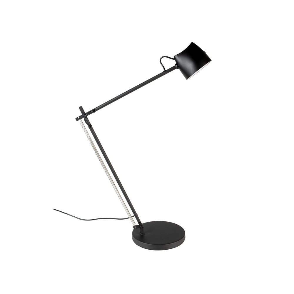 Lampada da tavolo nera con paralume in metallo (altezza 42 cm) Logan - White Label | Abat-jour e lampade da tavolo