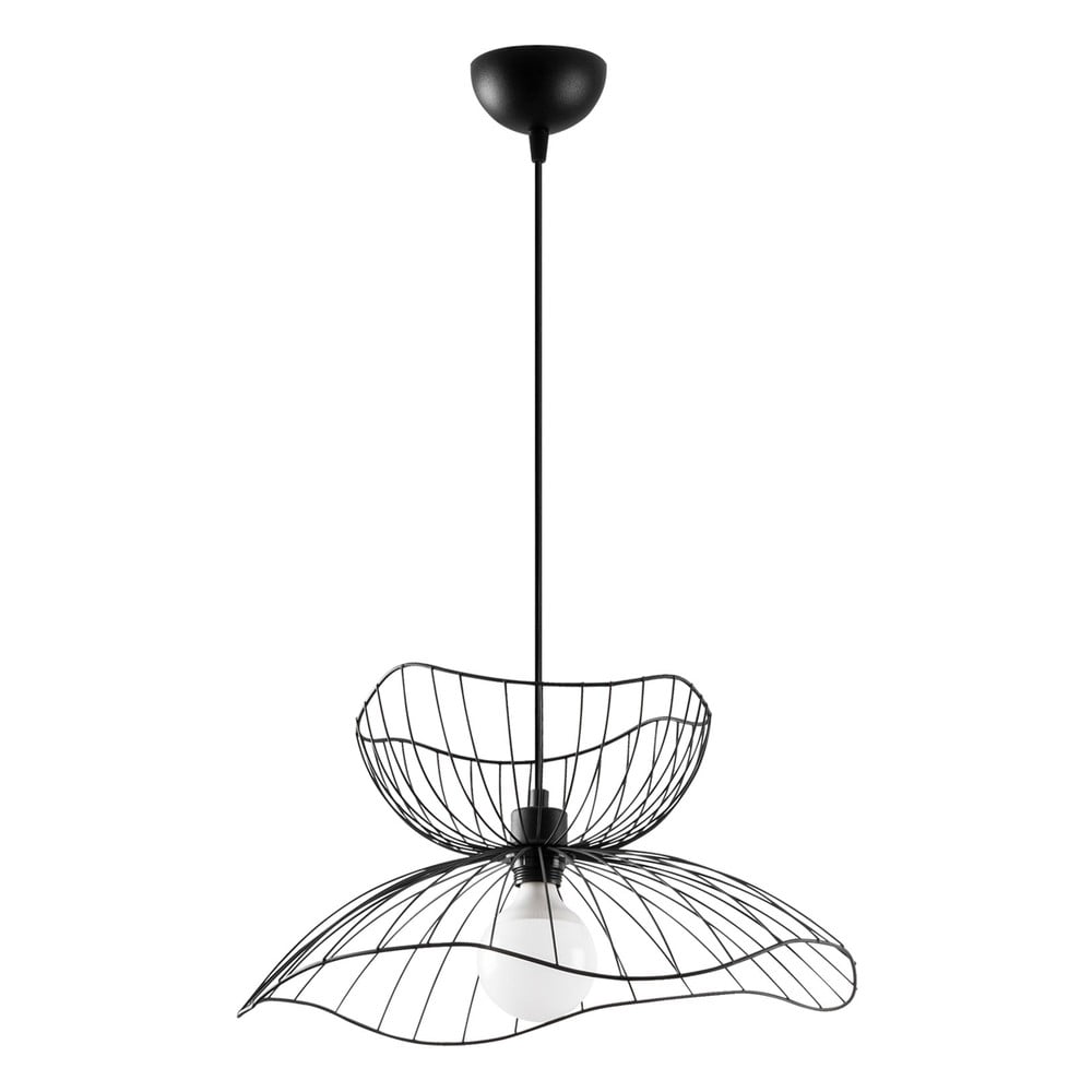 Lampadario nero con paralume in metallo ø 50 cm Farac – Opviq lights | Lampadari