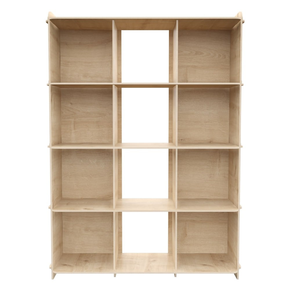 Libreria in rovere decorato in colore naturale 92,5x132 cm Zimba - Kalune Design | Librerie