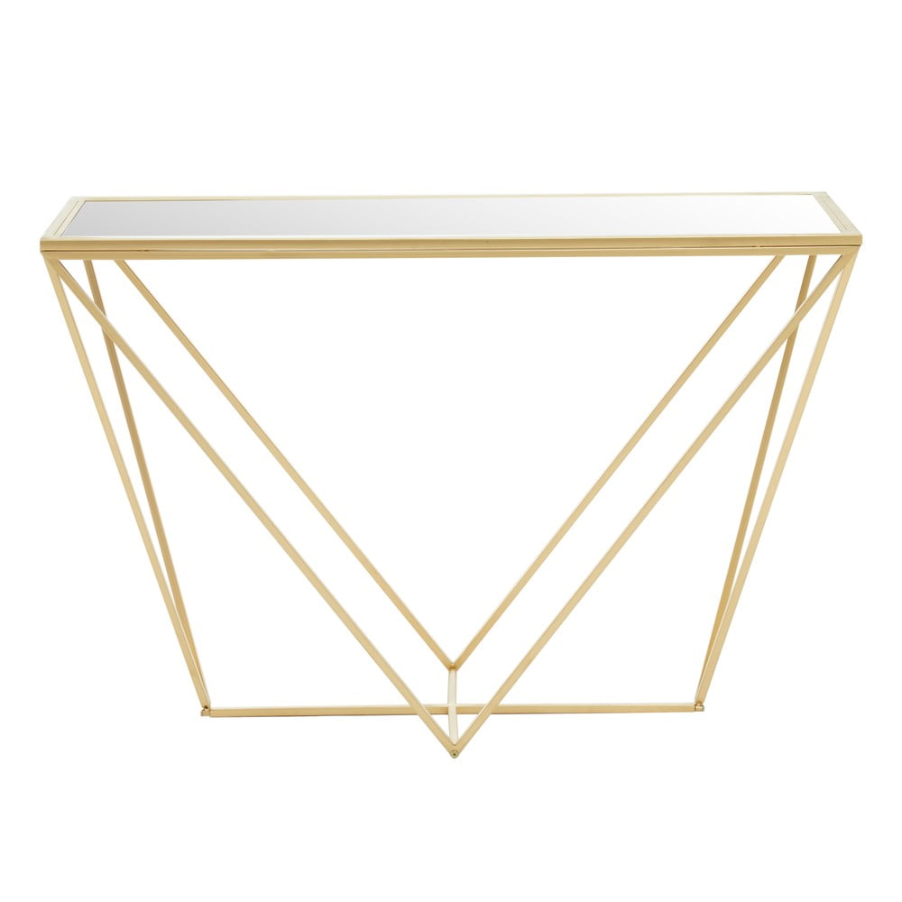 Consolle con piano in vetro oro 40x120 cm Farran - Premier Housewares | Tavoli consolle