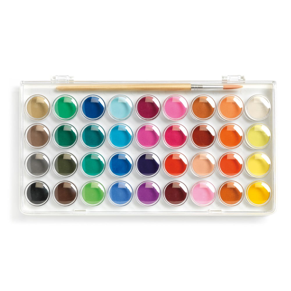 Set di 36 colori ad acqua Maxi - Djeco | Materiale artistico