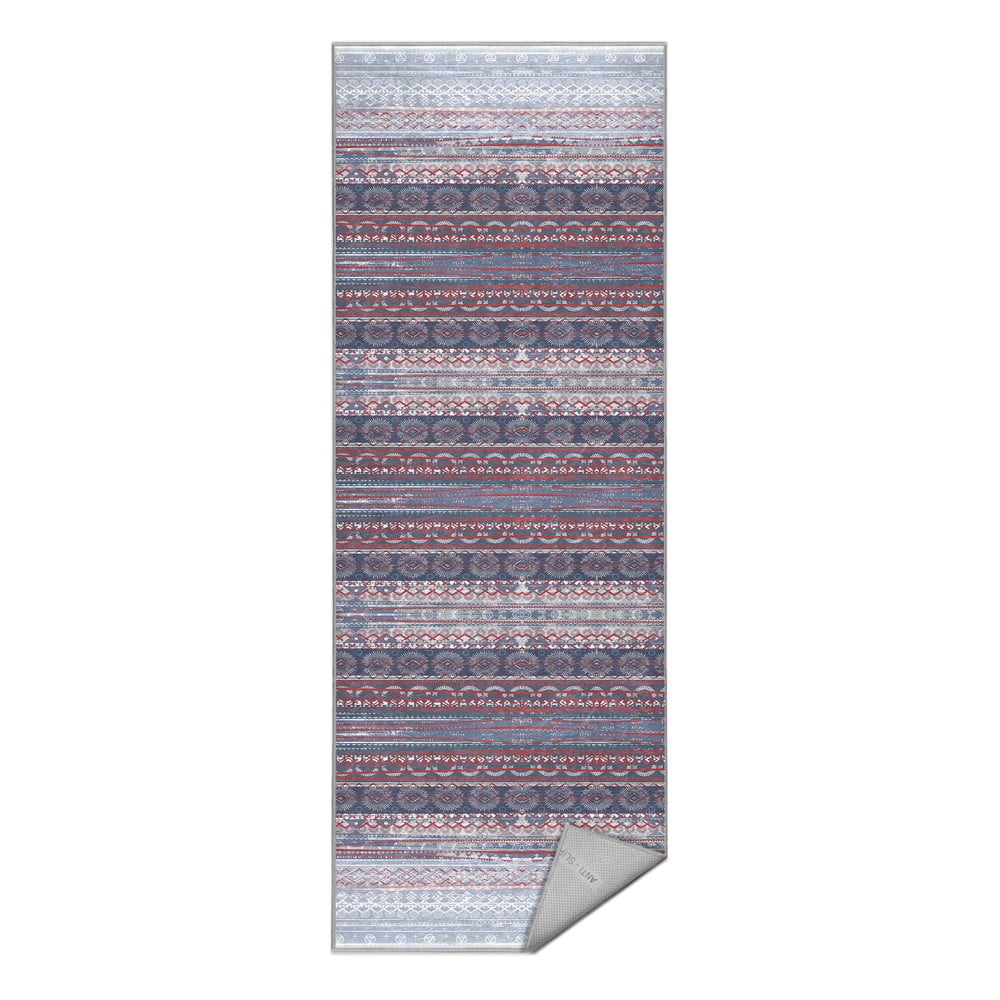 Passatoia viola/grigia lavabile 80x200 cm Vintage Stripe – Mila Home | Tappeti