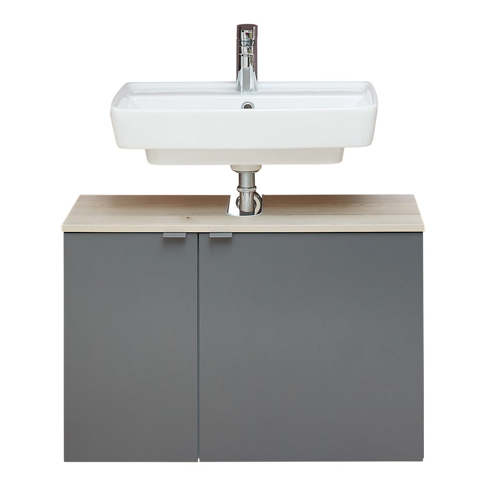 Mobile senza lavello grigio/di colore naturale con effetto pino da appendere 53x80 cm Quickset 394 – Pelipal | Mobili da lavabo