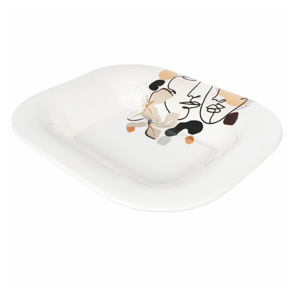 Piatto da portata in ceramica , 43,5 x 35,5 cm Face to Grey - VDE Tivoli 1996 | Ciotole