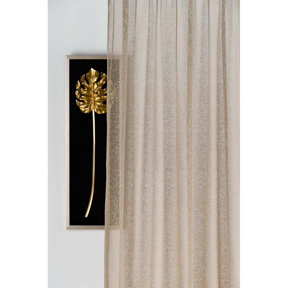 Tenda in beige-oro 140x245 cm Carmine - Mendola Fabrics | Tende sottili