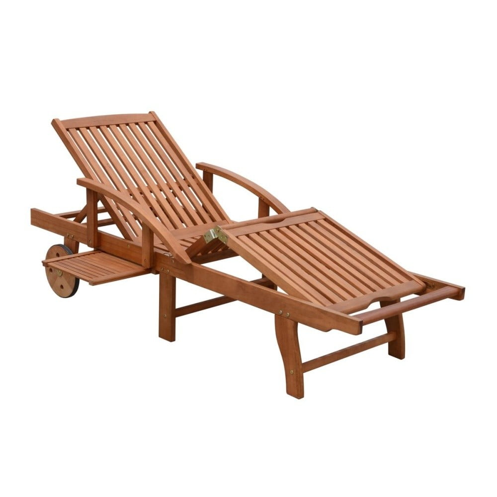 Chaise longue da giardino in legno marrone Beverly Hills - Garden Pleasure | Lettini da giardino