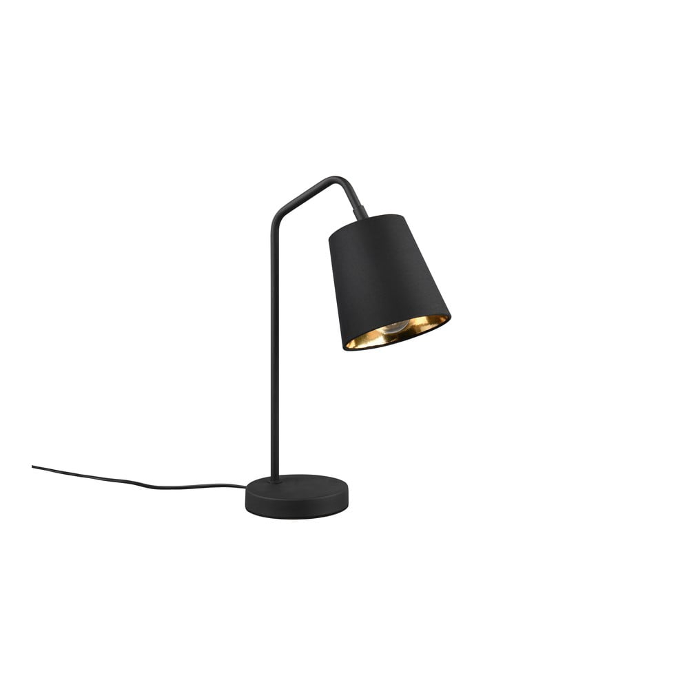 Lampada da tavolo nera con paralume in tessuto (altezza 45 cm) Buddy - Trio | Abat-jour e lampade da tavolo