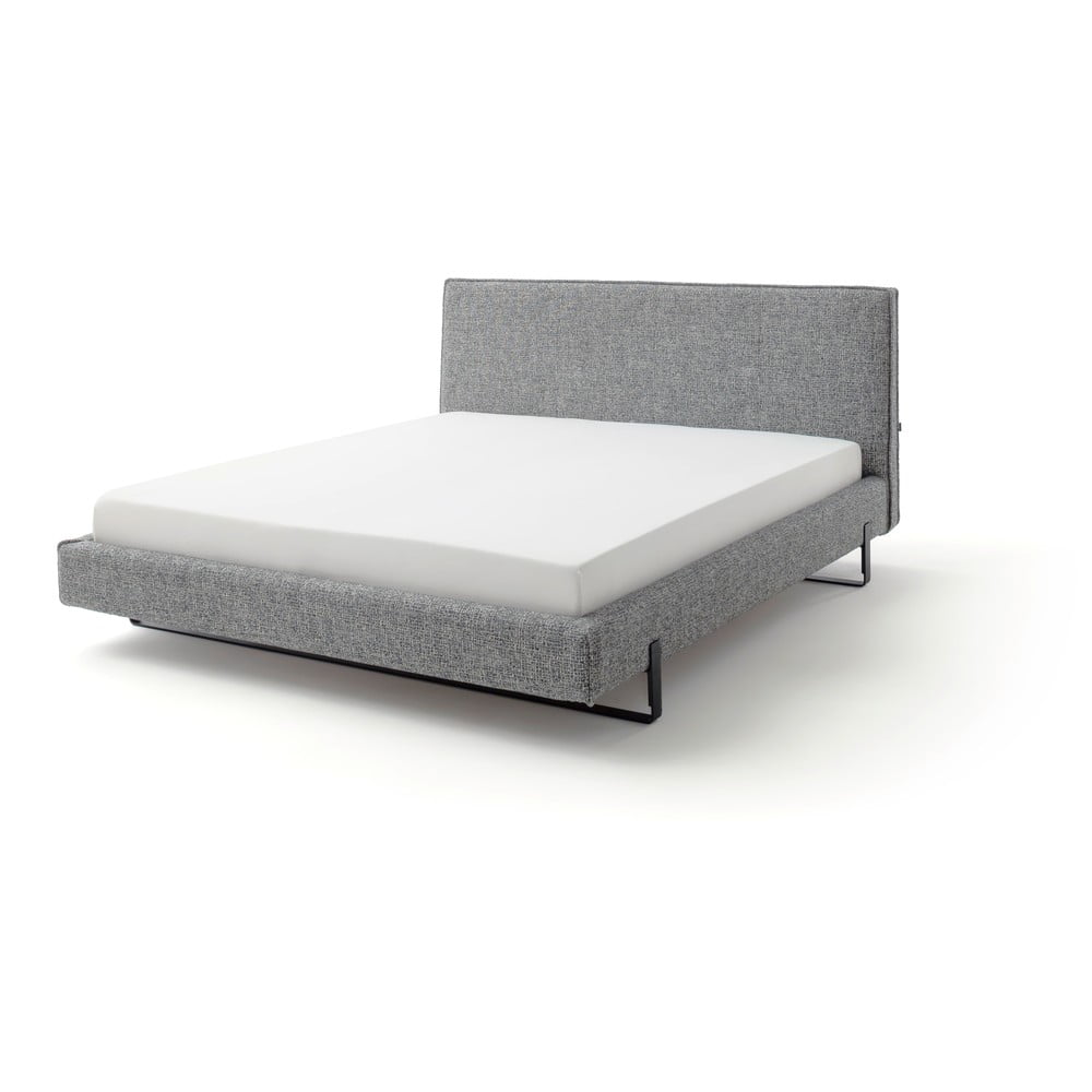 Letto matrimoniale imbottito grigio 160x200 cm La Gomera - Meise Möbel | Letti matrimoniali
