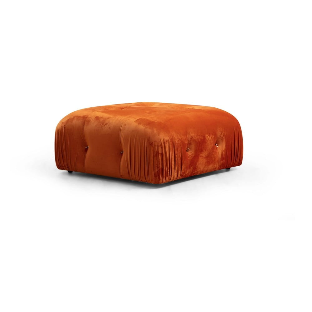 Sgabello in velluto arancione Bubble - Artie | Sgabelli e pouf