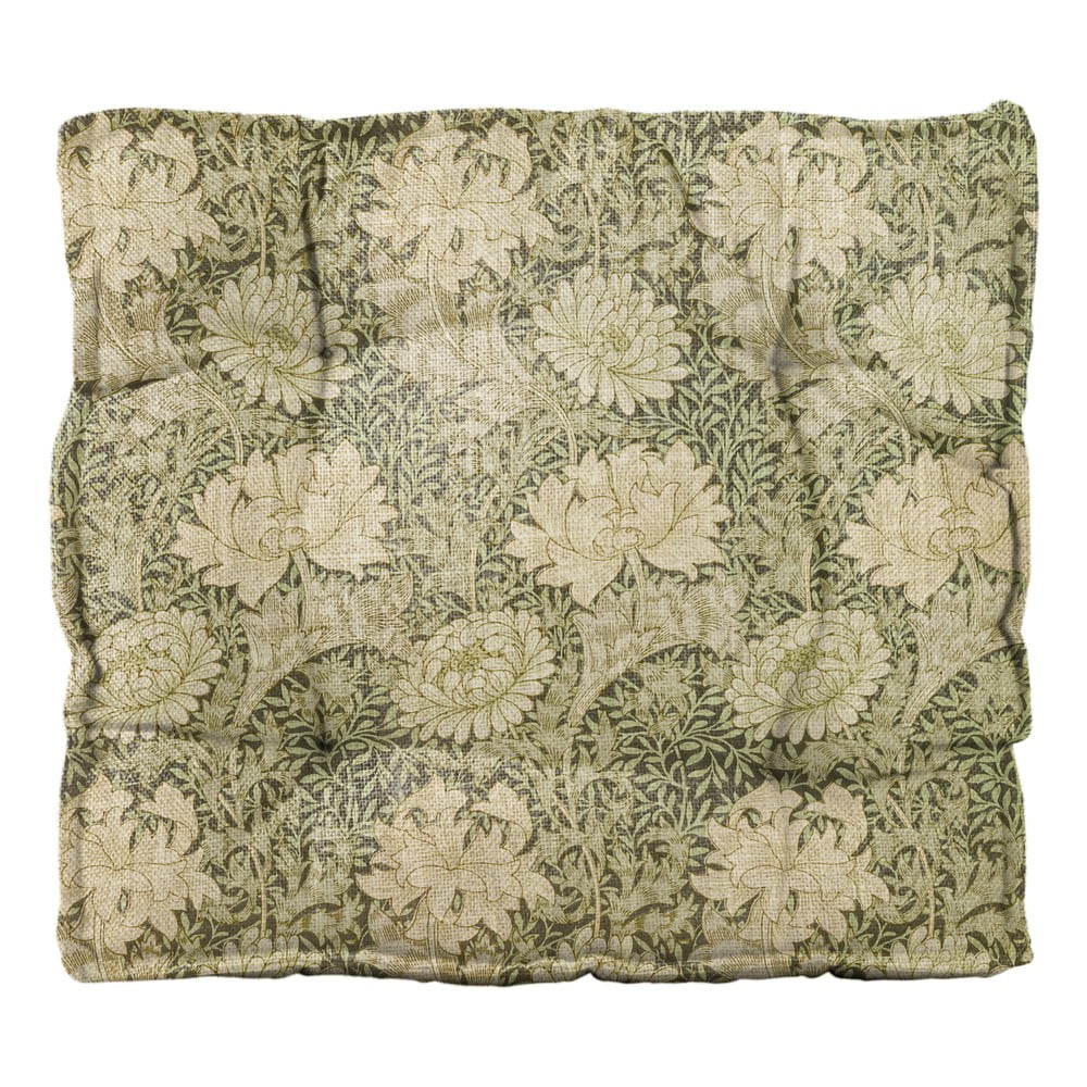 Sgabello verde e crema Green Morris - Tierra Bella | Sgabelli e pouf