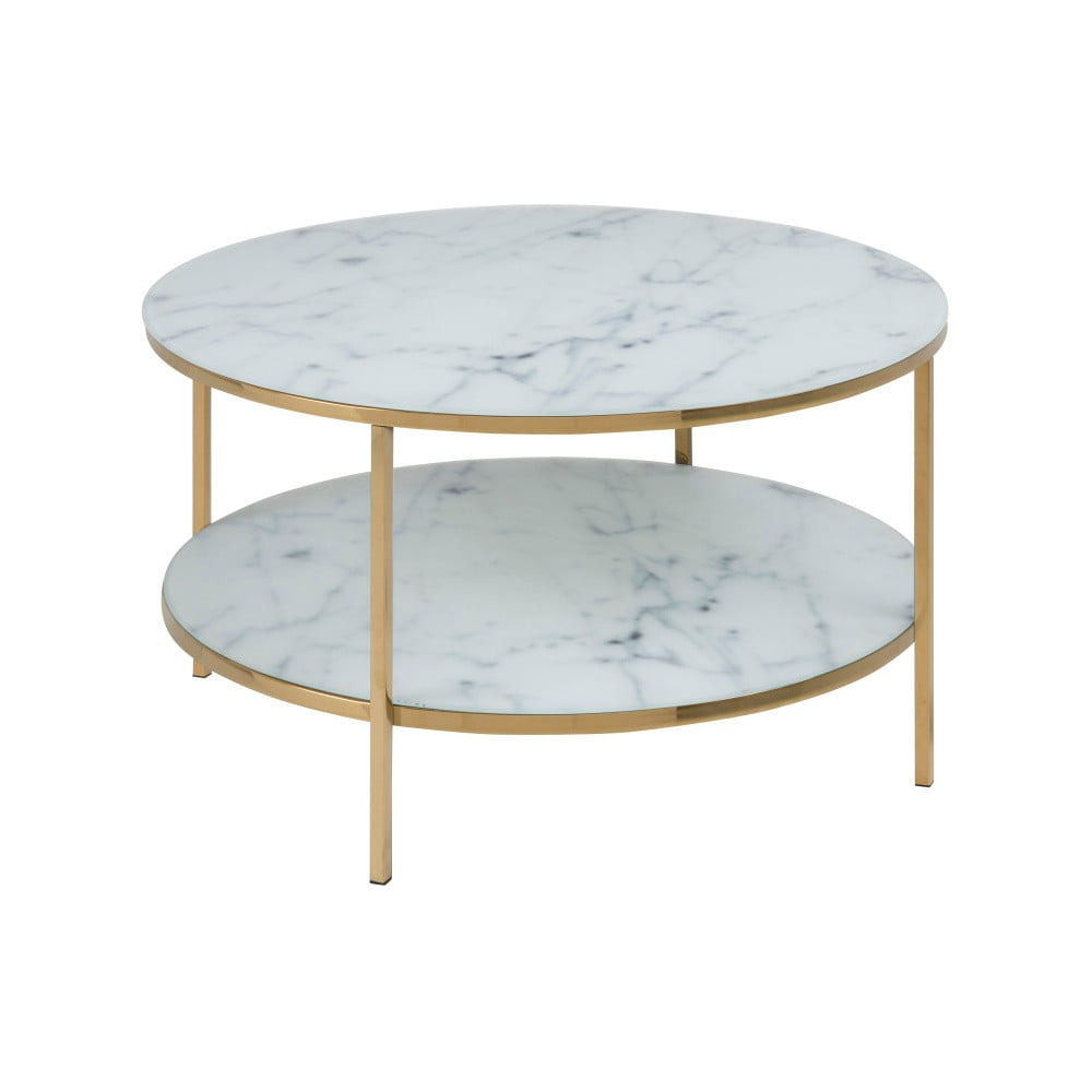 Tavolino rotondo bianco ø 80 cm Alisma - Actona | Tavolini da salotto