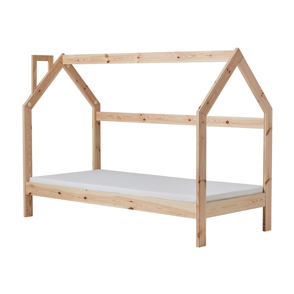 Letto in legno per bambini a forma di casa , 200 x 90 cm House - Pinio | Letti per bambini
