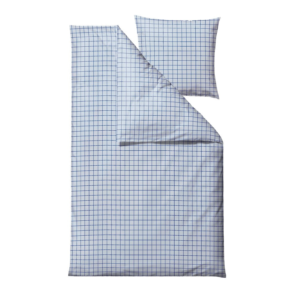 Biancheria da letto singola in cotone azzurro Renforcé 140x200 cm Vista - Södahl | Biancheria da letto