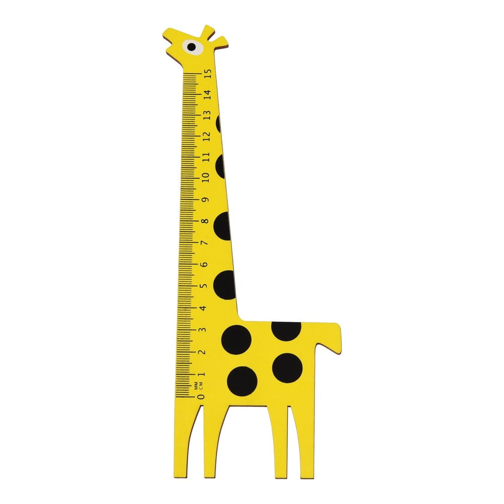 Righello in legno a forma di giraffa Giraffa gialla - Rex London | Articoli per ufficio