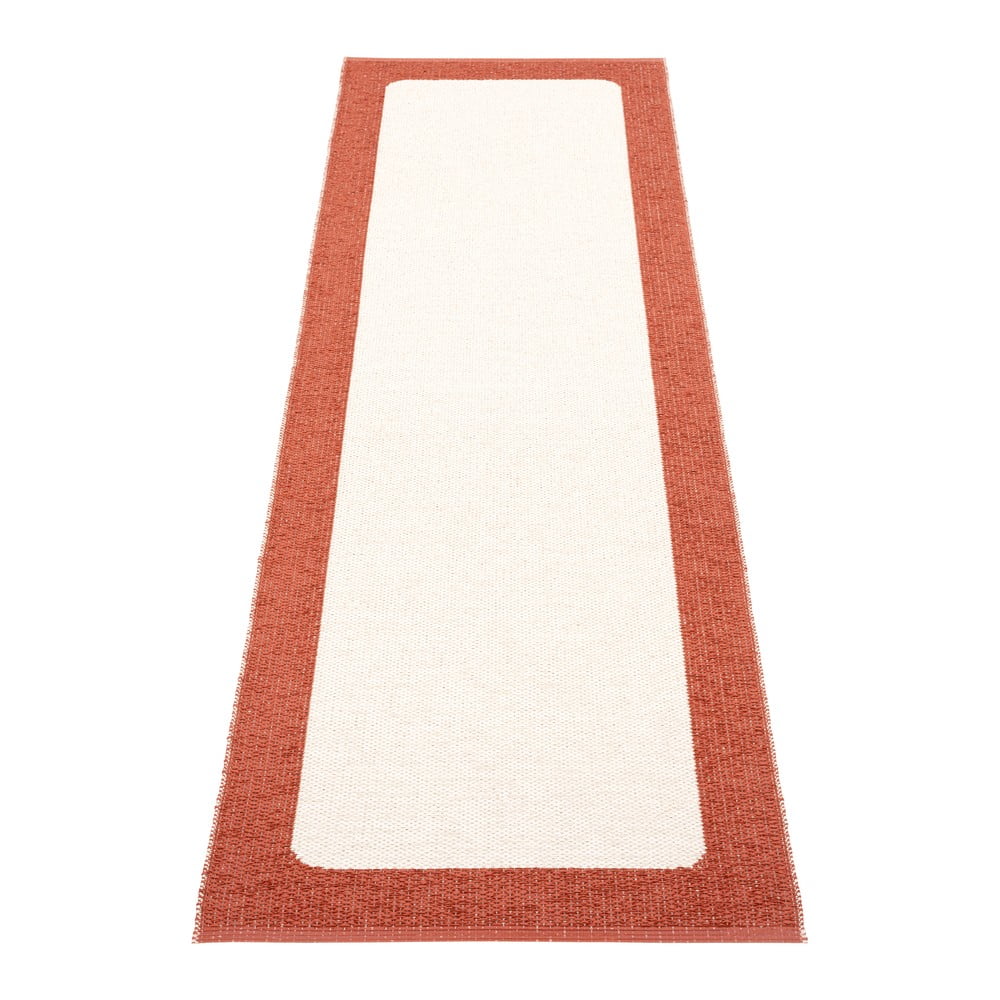 Passatoia da interno/esterno color mattone/color crema 70x240 cm Ilda Brick – Pappelina | Tappeti per esterni