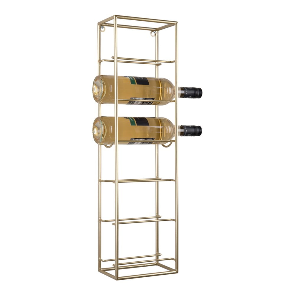 Portabottiglie da parete in metallo color oro numero di bottiglie 6 Single - PT LIVING | Scaffali per vino