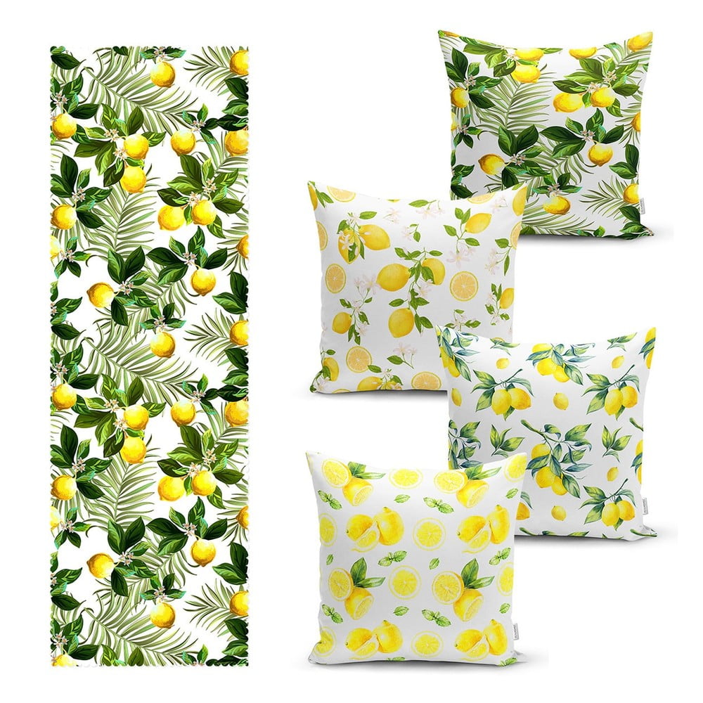 Set di 4 federe e runner da tavola in misto cotone - Minimalist Home World | Federe