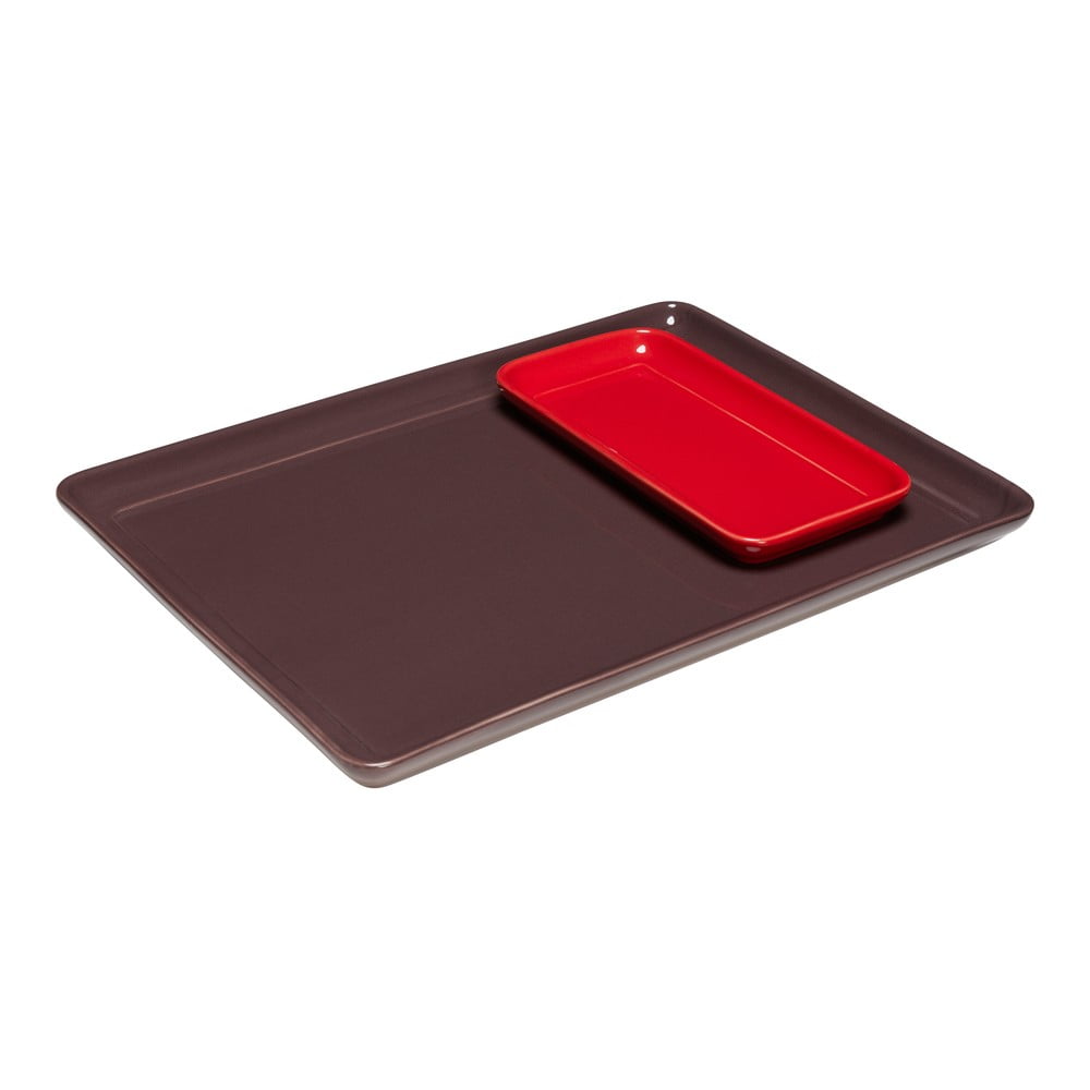 Vassoi decorativi in ceramica in set di 2 35x26 cm Amare - Hübsch | Sottobicchieri decorativi