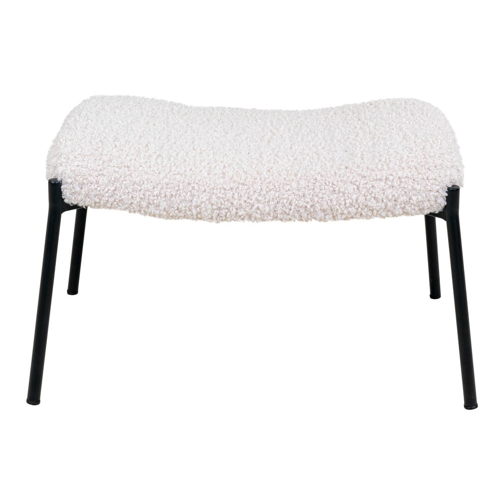Pouf in pelliccia sintetica bianca Glasgow - House Nordic | Poggiapiedi