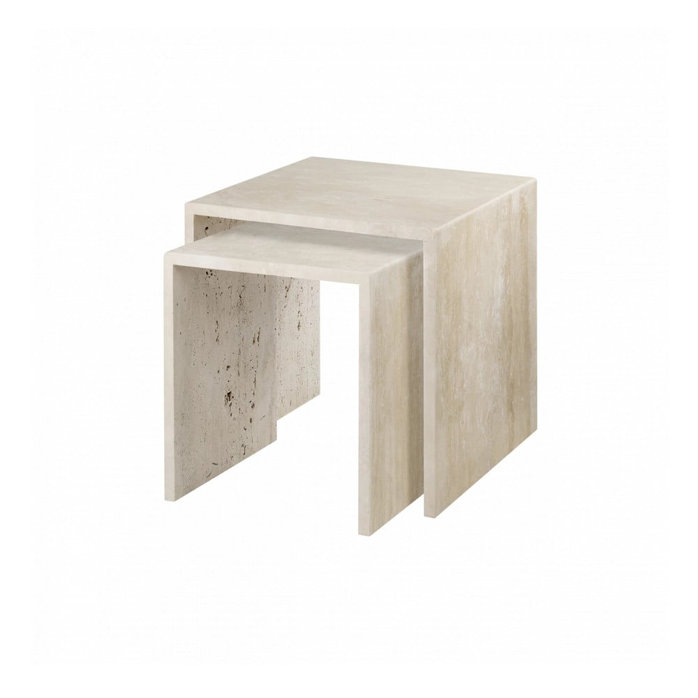 Set di 2 tavolini in pietra 45x45 cm VARU - Blomus | Tavolini