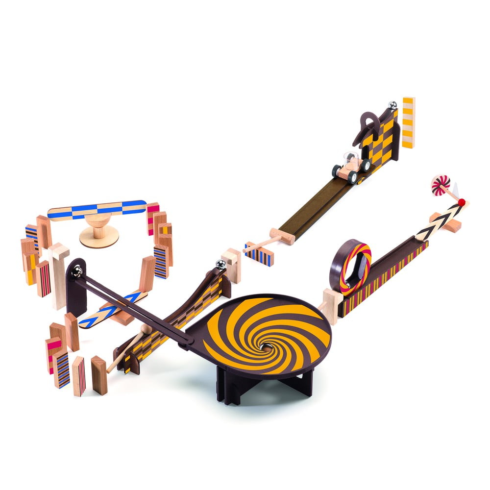 Pista in legno per bambini Zig Go, 45 pezzi - Djeco | Costruzioni