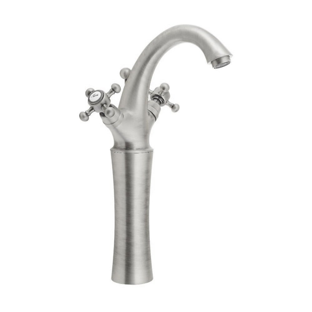 Rubinetto per lavandino in argento opaco verticale Antea – Sapho | Rubinetteria