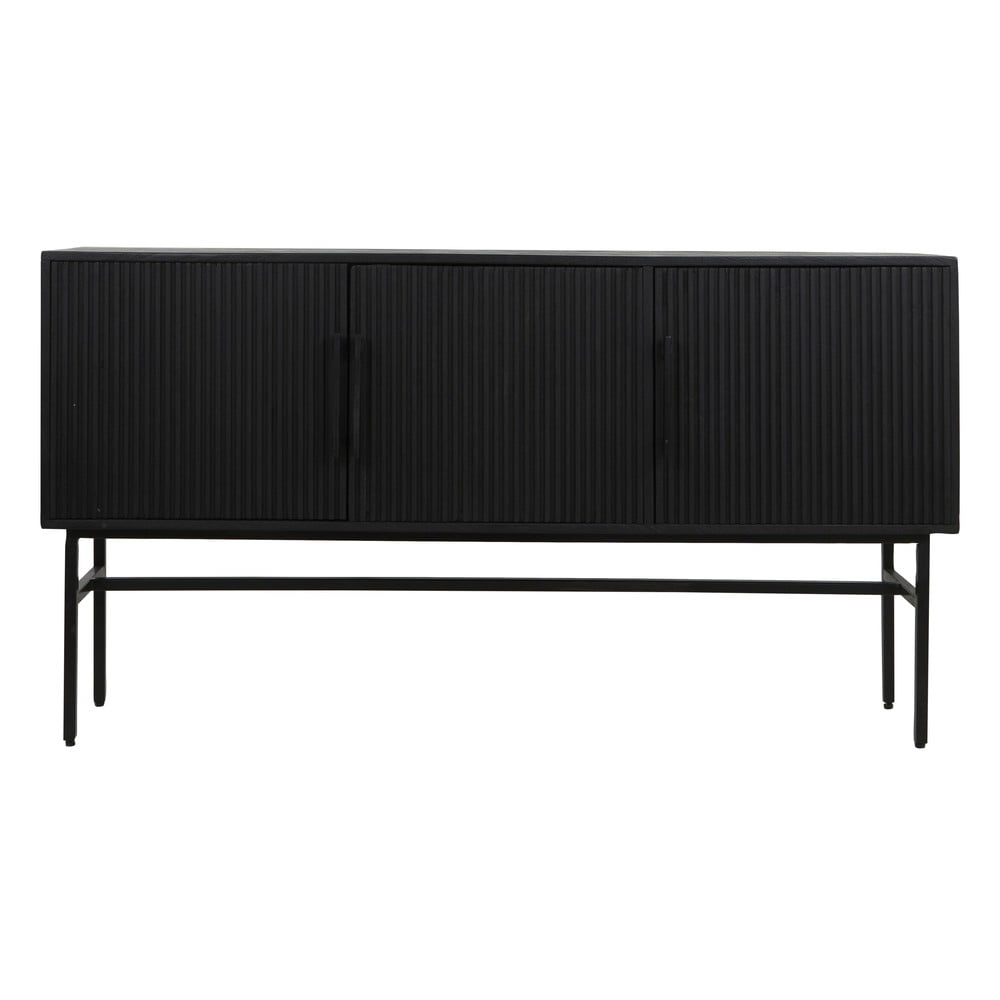 Cassettiera bassa nera in legno di mango 150x80 cm Abage - Light & Living | Cassettiere
