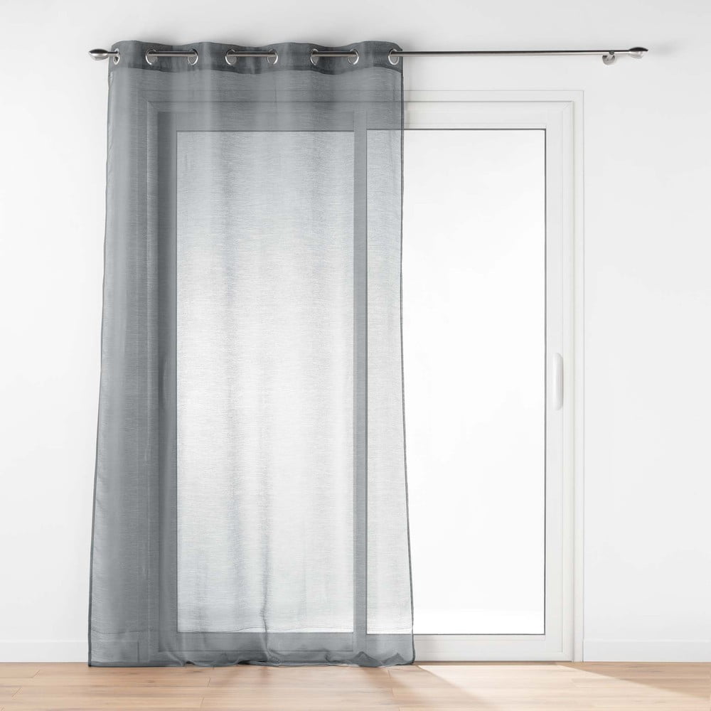 Tenda in voile grigio 140x240 cm Lissea - douceur d'intérieur | Tende sottili