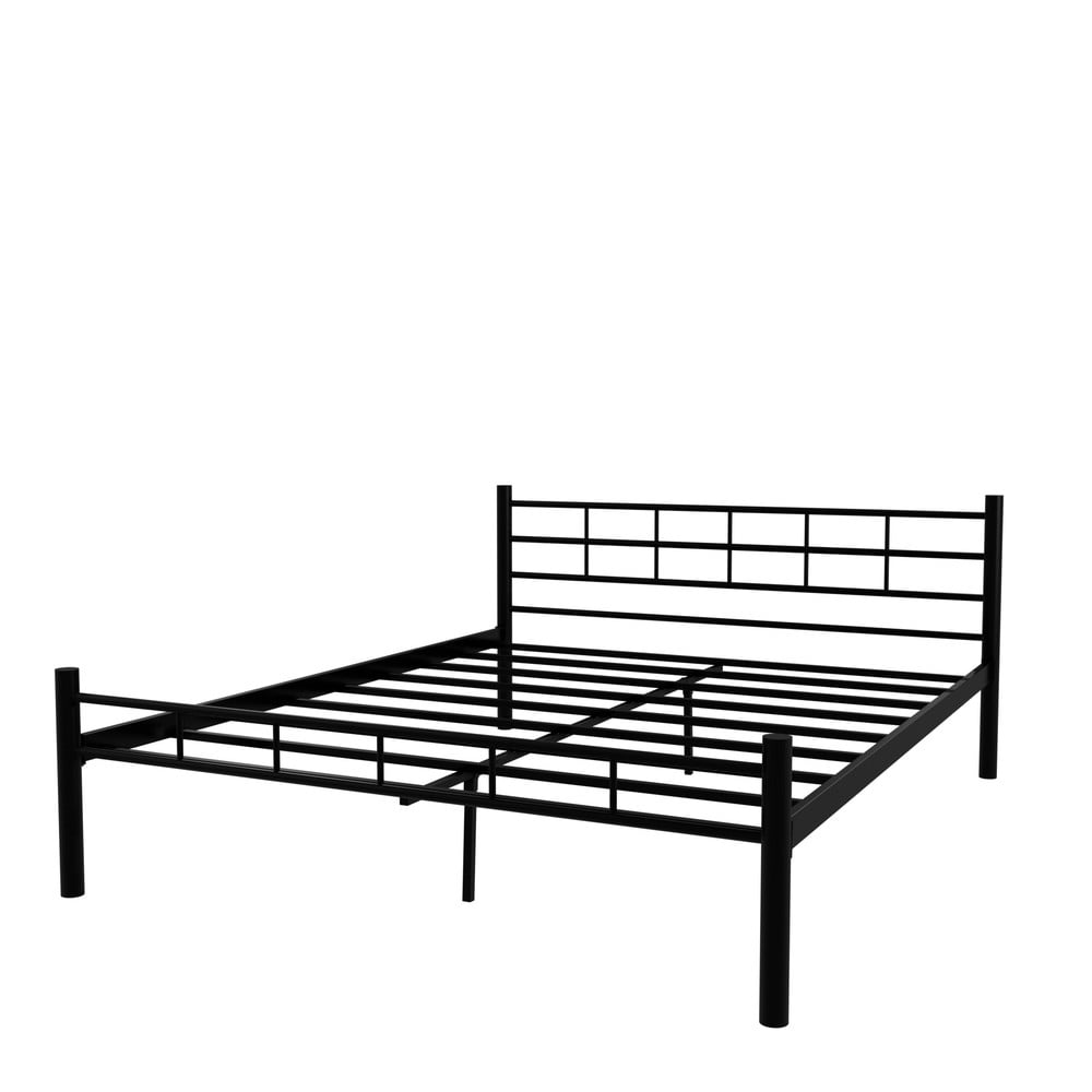 Letto matrimoniale nero in metallo con doghe 160x200 cm K70 - Kalune Design | Letti matrimoniali