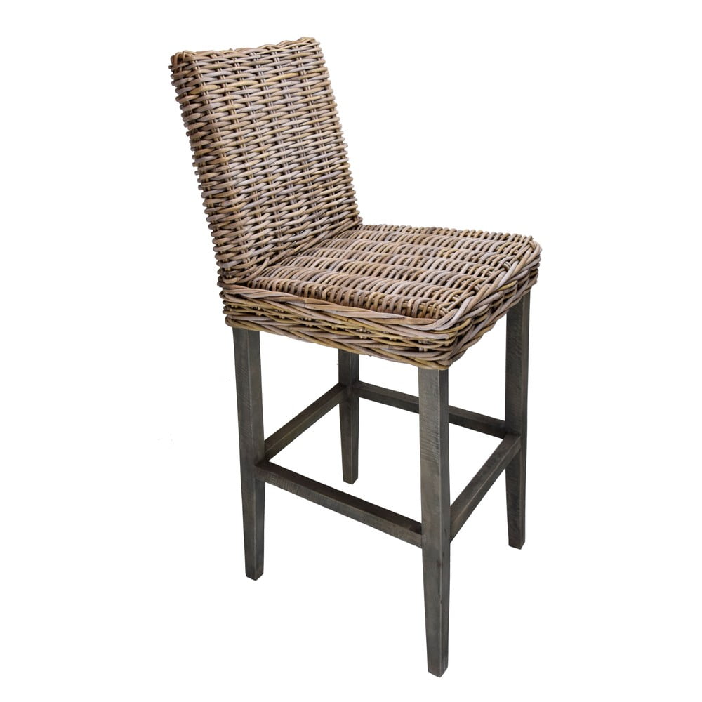 Sgabello da bar in rattan marrone 120 cm - Ego Dekor | Sedie da bar