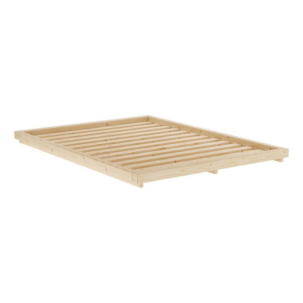 Letto matrimoniale in legno di pino con griglia 140x200 cm in colore naturale Dock - Karup Design | Letti matrimoniali