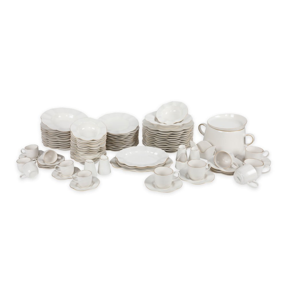 Set di stoviglie in porcellana Lux da 83 pezzi - Kütahya Porselen | Set di piatti e stoviglie