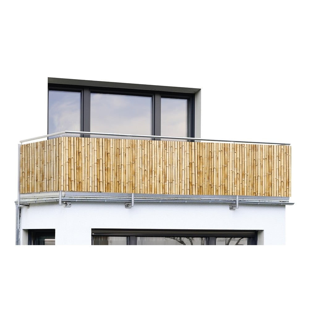 Paravento in plastica marrone chiaro 500x85 cm - Maximex | Paraventi per balcone
