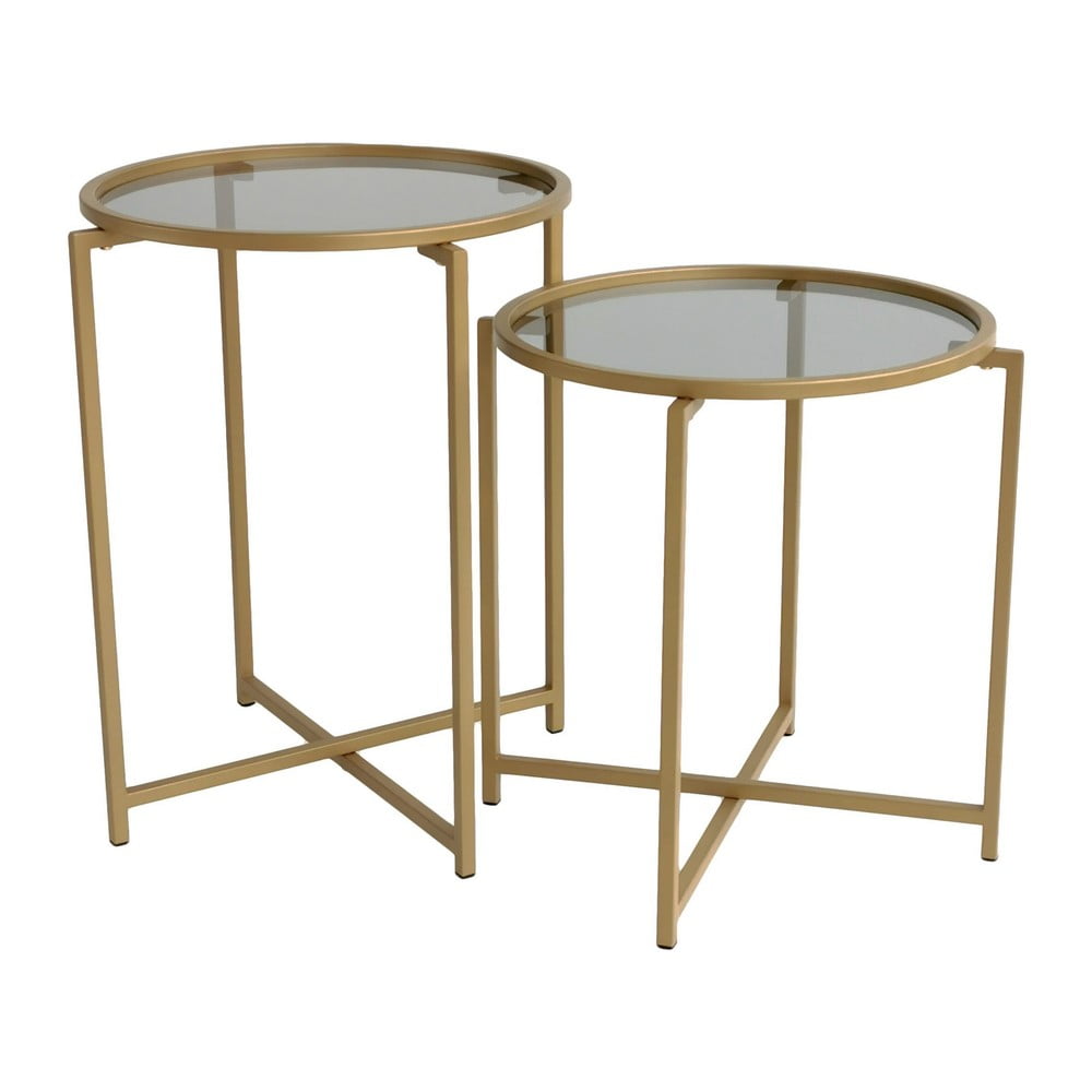 Tavolini rotondi in set di 2 pezzi ø 50 cm Gold - Neostill | Tavolini