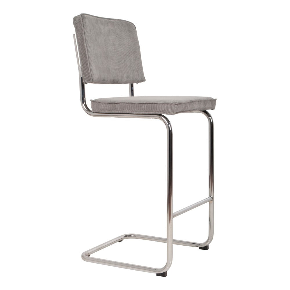 Sgabello grigio chiaro 113 cm Ridge Rib - Zuiver | Sedie da bar