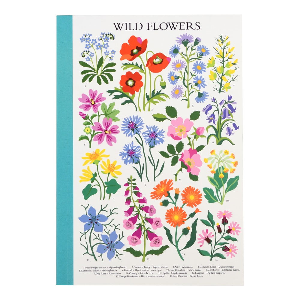 Quaderno 60 pagine formato A5 Wild Flowers - Rex London | Quaderni