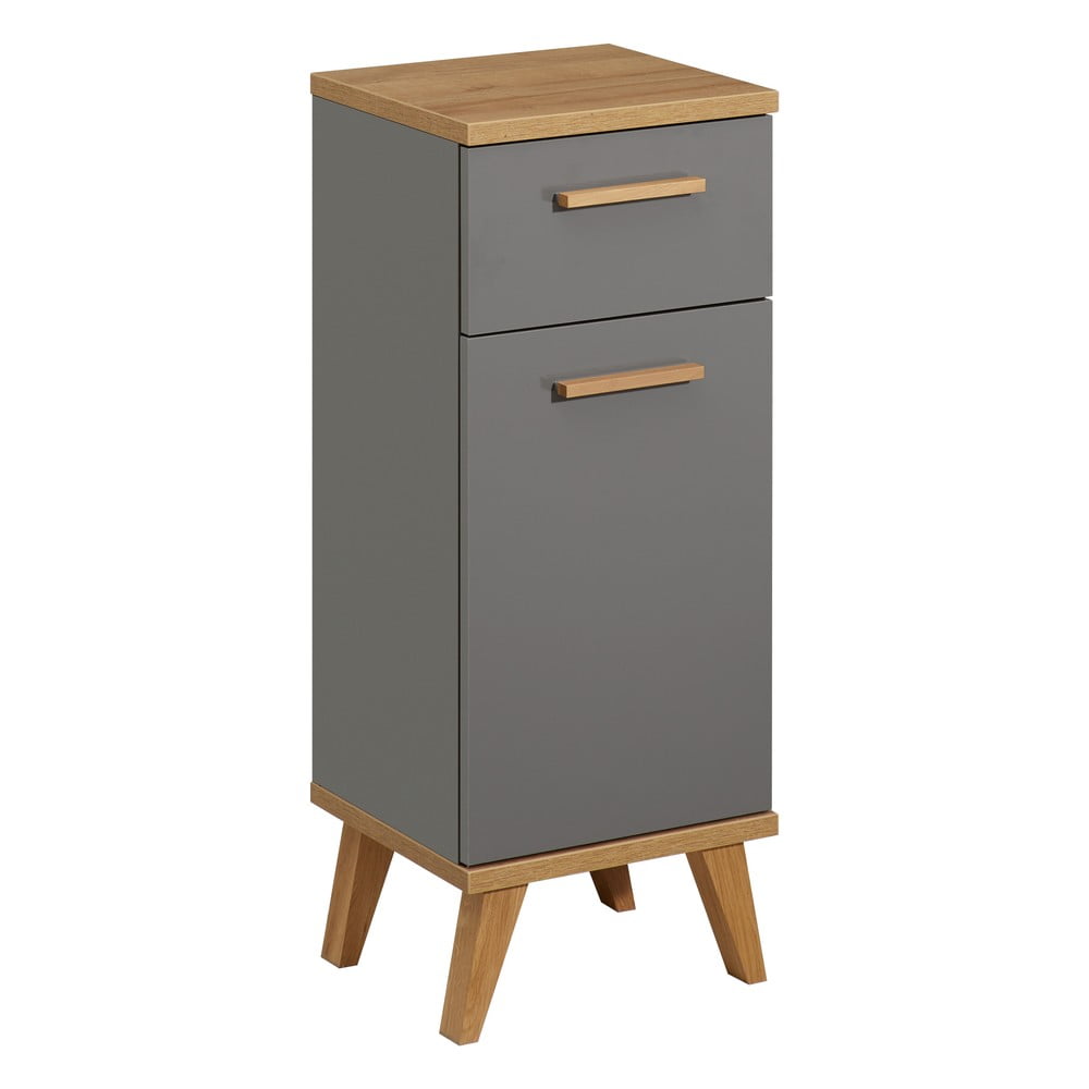 Mobile per bagno grigio con effetto rovere basso 35,5x89,5 cm Quickset 924 – Pelipal | Armadietti e mobili da bagno