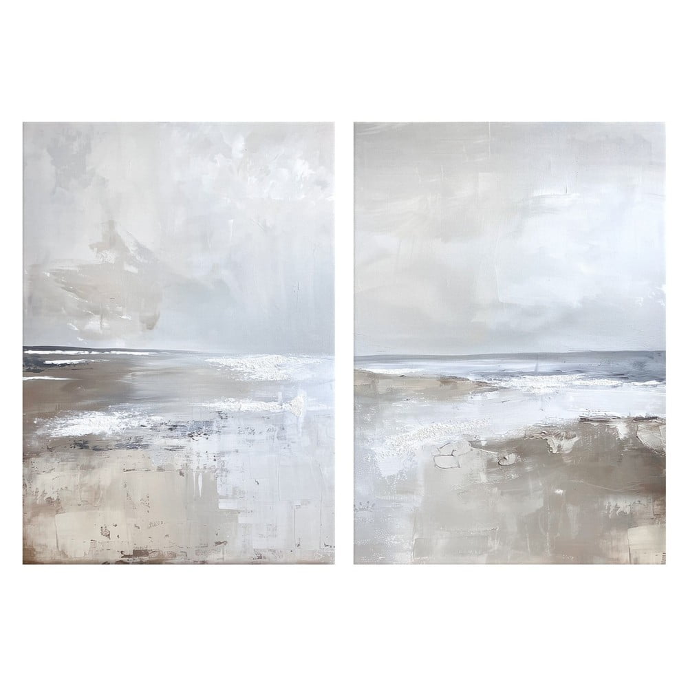 Set di quadri con elementi dipinti a mano 2 pz 50x70 cm Breeze – Styler | Quadri