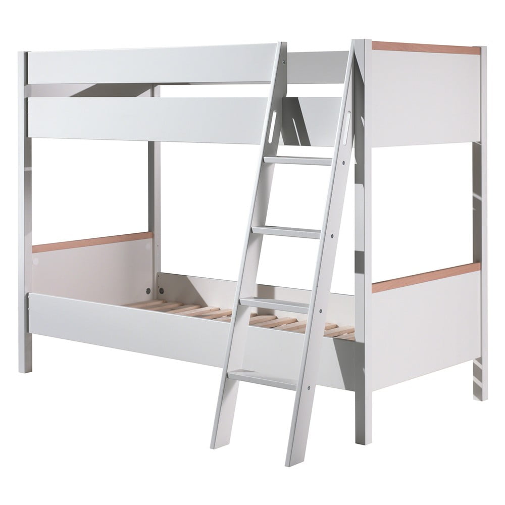 Letto a castello bianco per bambini , 90 x 200 cm London - Vipack | Letti per bambini
