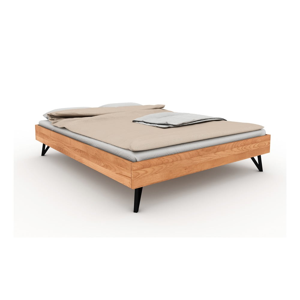 Letto matrimoniale in legno di faggio 160x200 cm Golo - The Beds | Letti matrimoniali