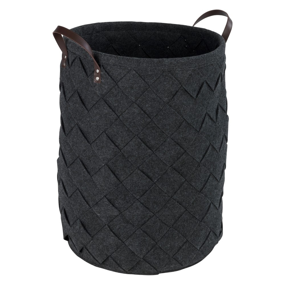 Cesto portabiancheria nero , volume 75 l Trovo - Wenko | Ceste per il bucato
