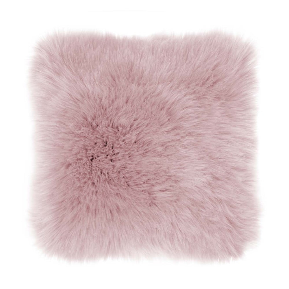 Cuscino in pelle di pecora rosa, 45 x 45 cm - Tiseco Home Studio | Cuscini decorativi