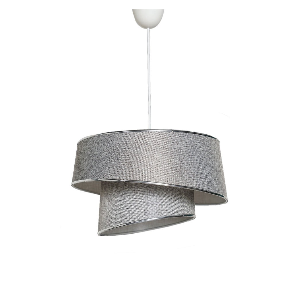 Lampadario grigio/argentato con paralume in tessuto ø 32 cm Barette – Opviq lights | Lampadari